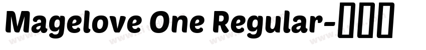 Magelove One Regular字体转换